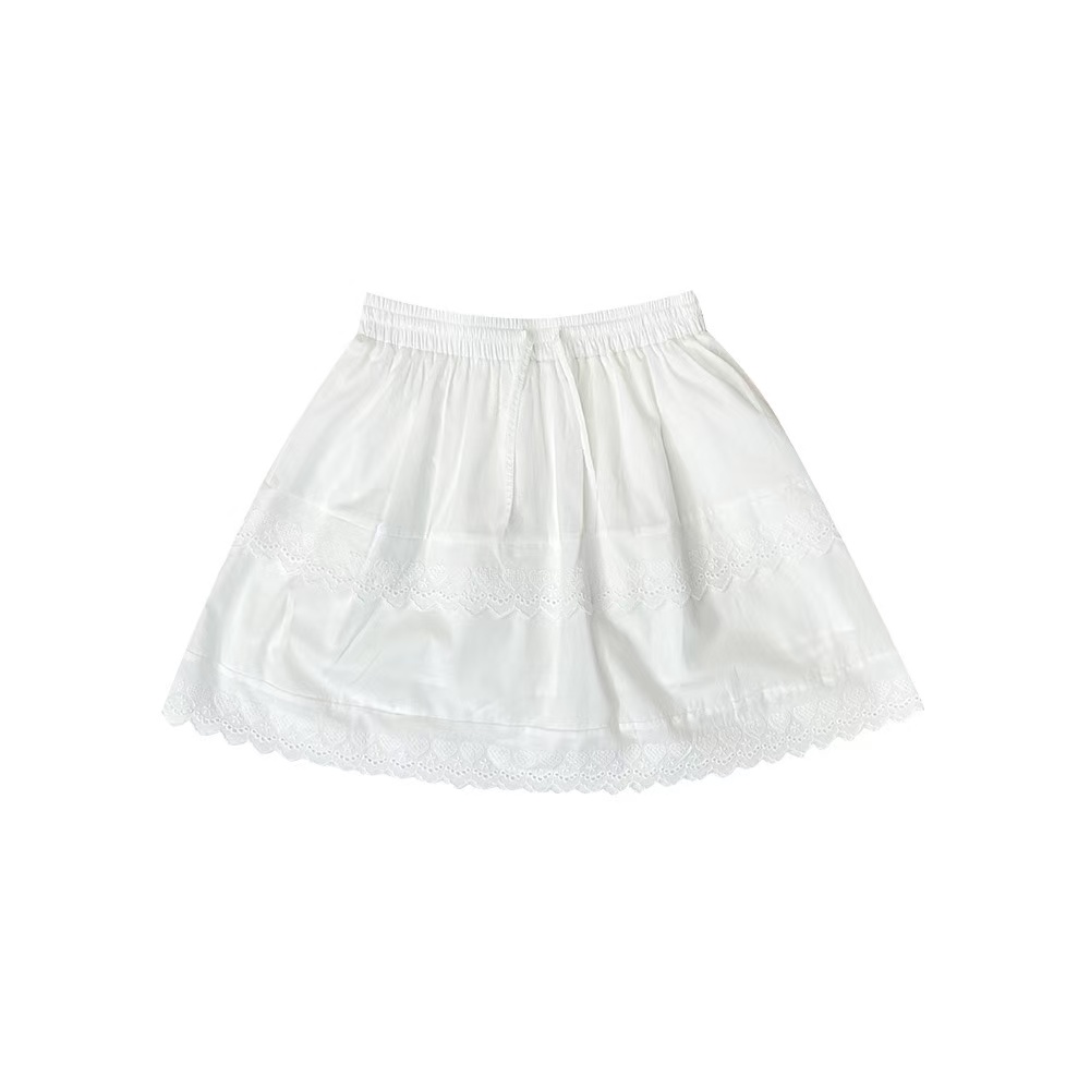 花边拼短裙（带内衬）YM05T37