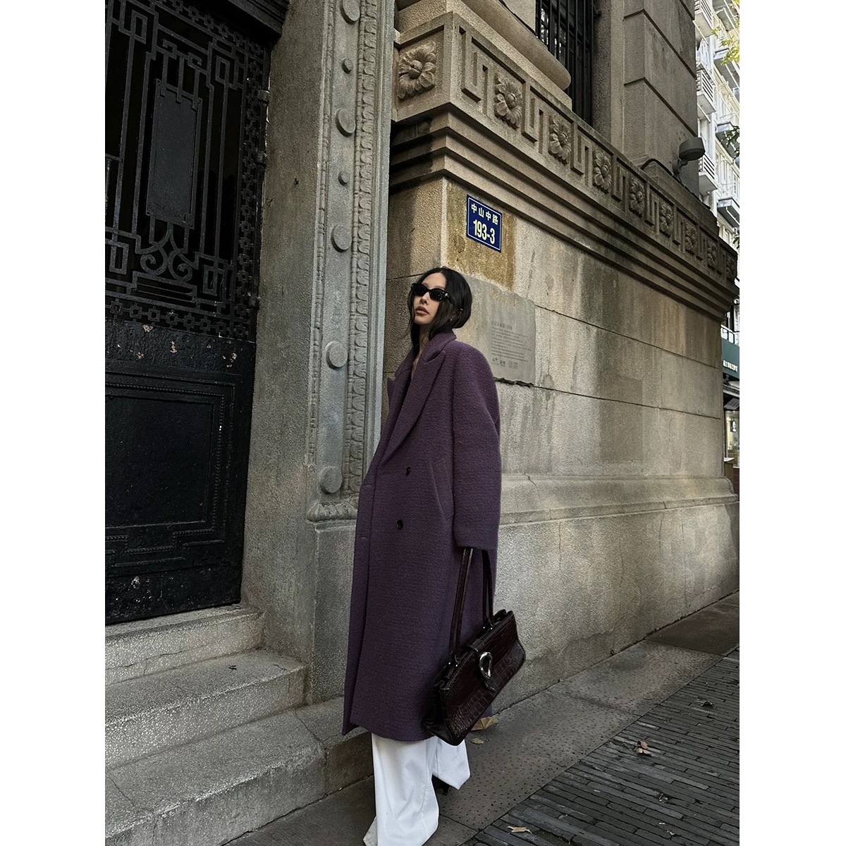 【晨浠定制】新款冬季毛呢加厚长款大衣5523