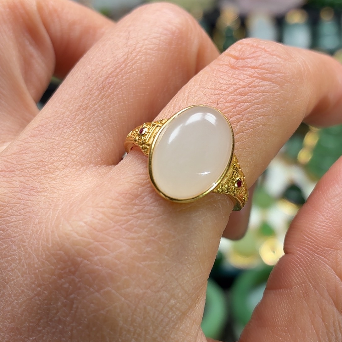 和田玉银S925镶嵌颈饰