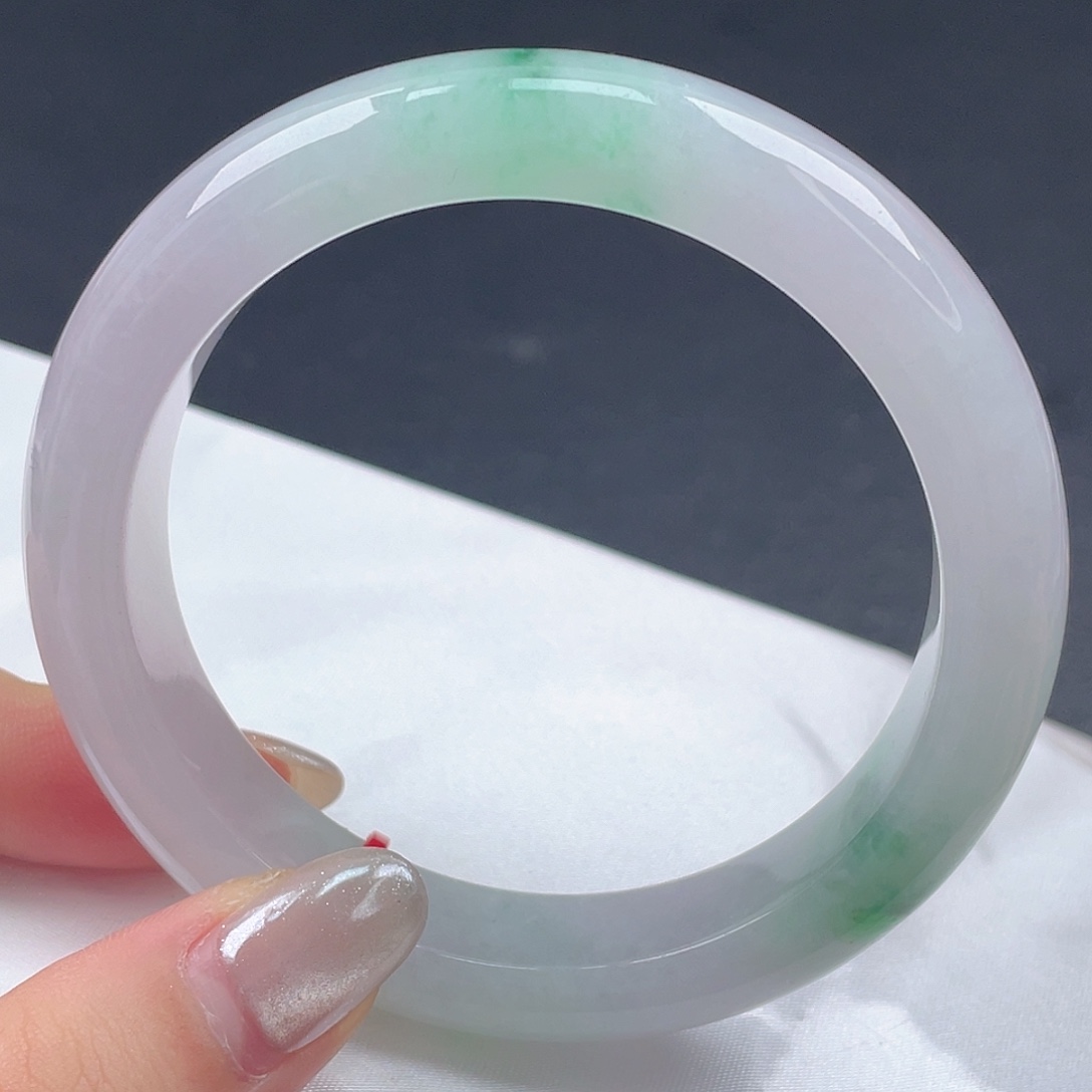 翡翠未镶嵌手镯60圈口