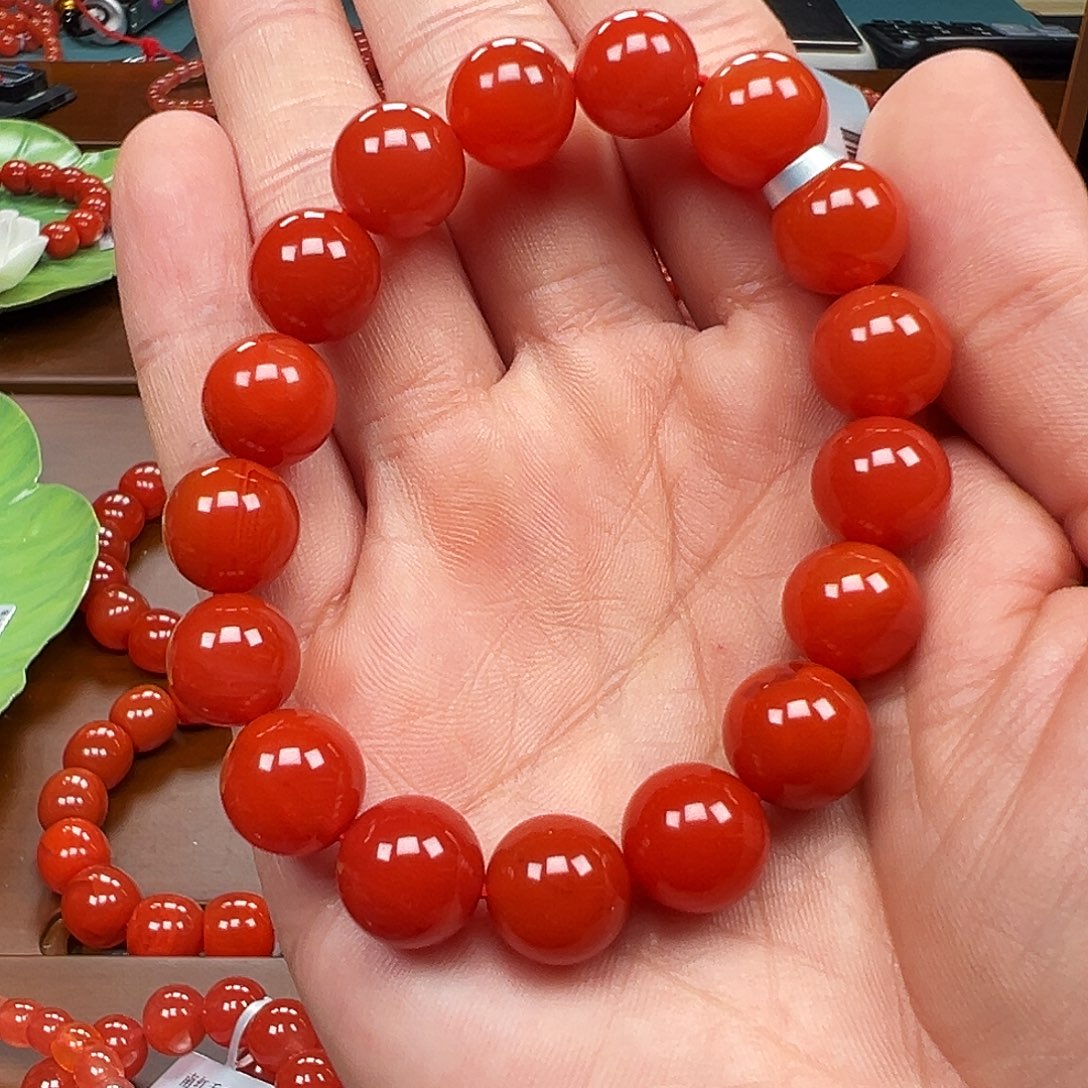 南红玛瑙未镶嵌手链