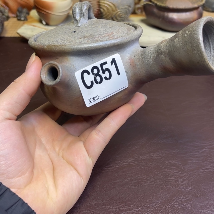 相马美鶴侧把壶备前烧