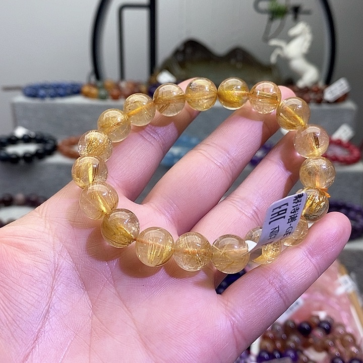 水晶手链未镶嵌金发晶11+