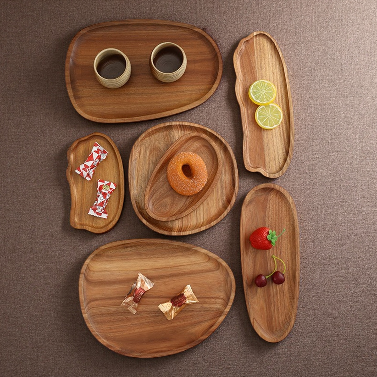 相思木托盘实木盘子日式不规则餐盘家用木质托盘果盘创意点心茶盘