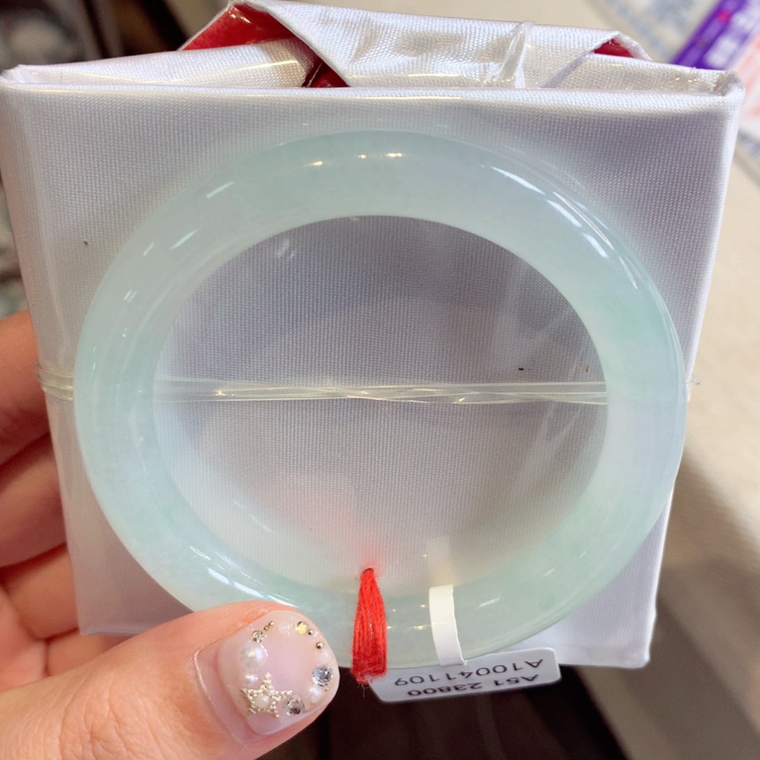 翡翠手镯未镶嵌29圆条77