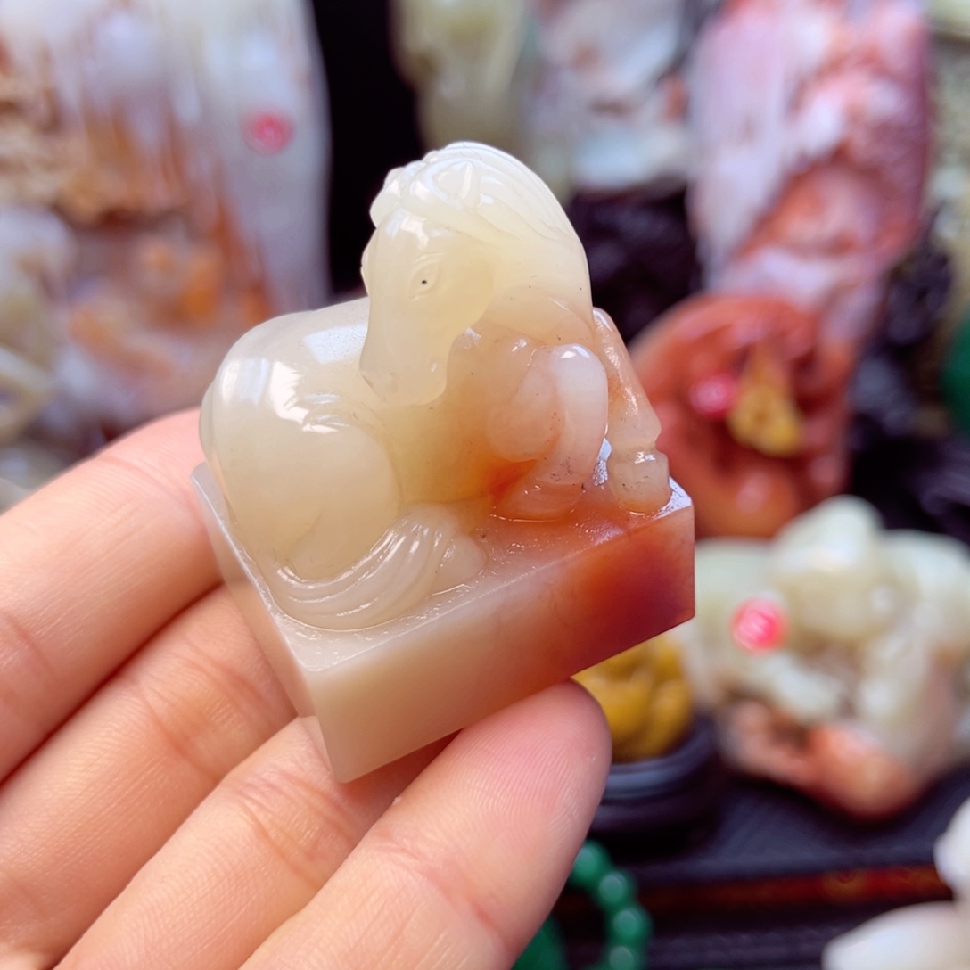 寿山石一马当先印章