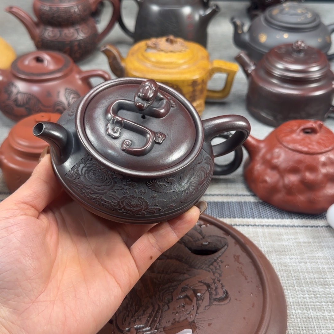 紫砂茶壶紫砂紫色紫砂