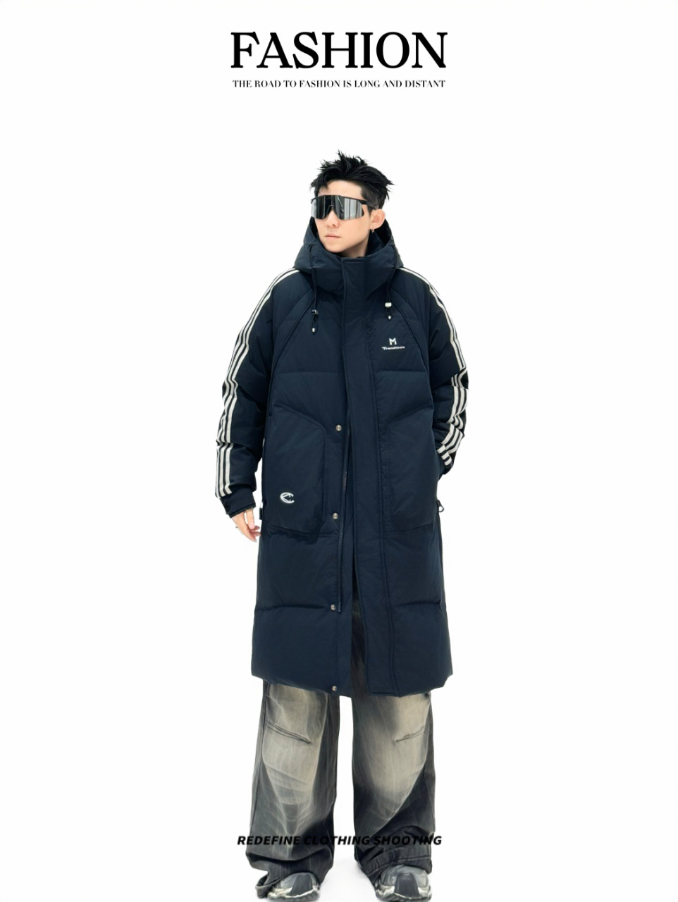 长款羽绒服加厚连帽2025冬季新款国标羽绒服01款