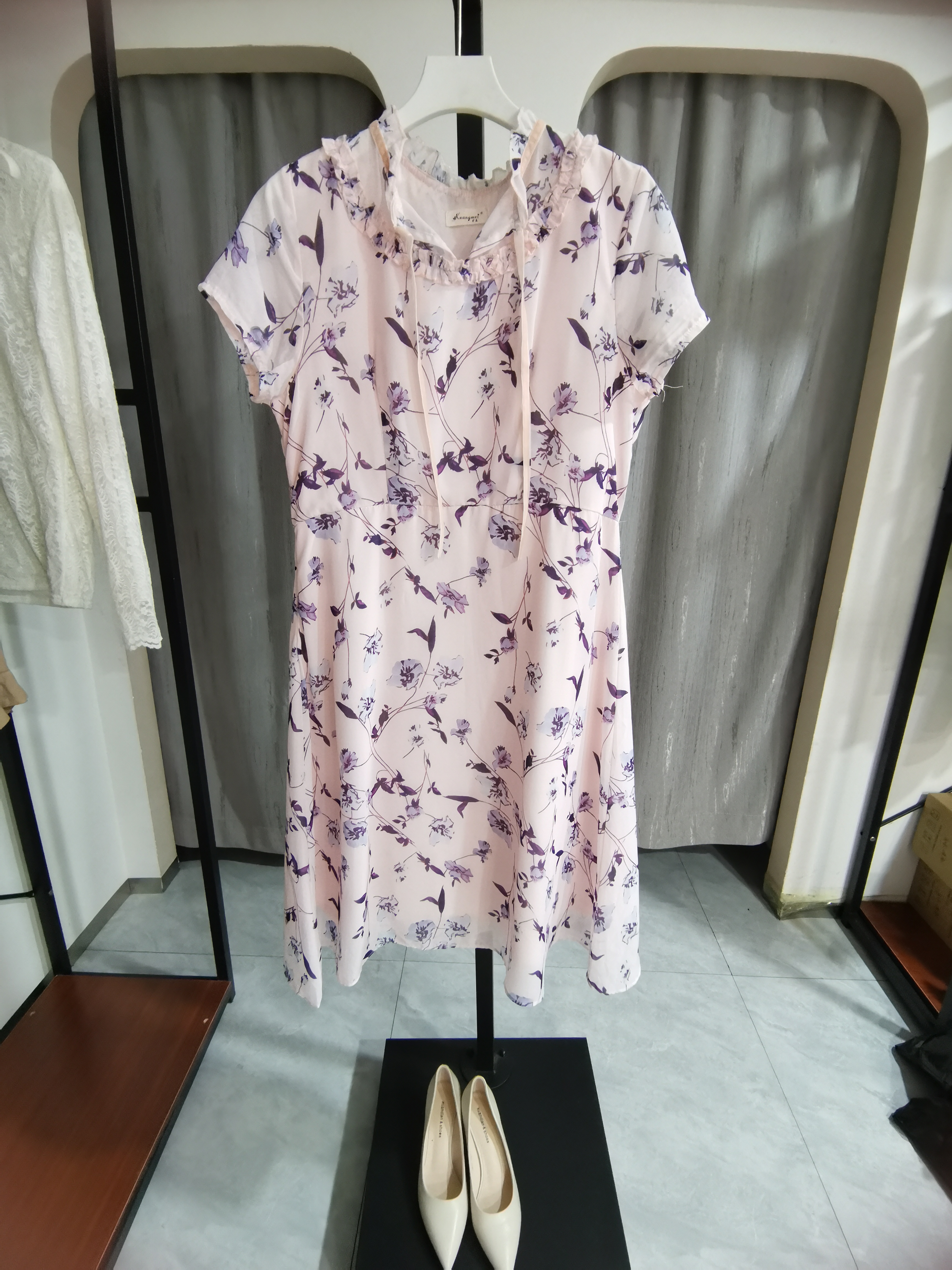 5034夏季减龄碎花连衣裙衣裙  (120斤可穿)默认微瑕无运费险