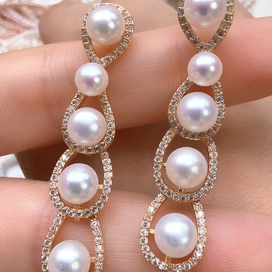 未镶嵌淡水珍珠耳饰