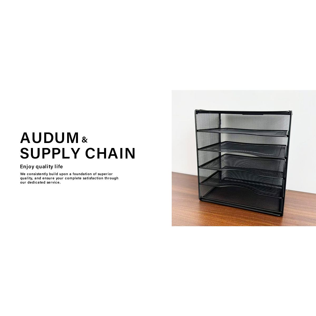 5 层办公桌收纳置物架黑色34.5 x 24.1 x 32.5 厘米