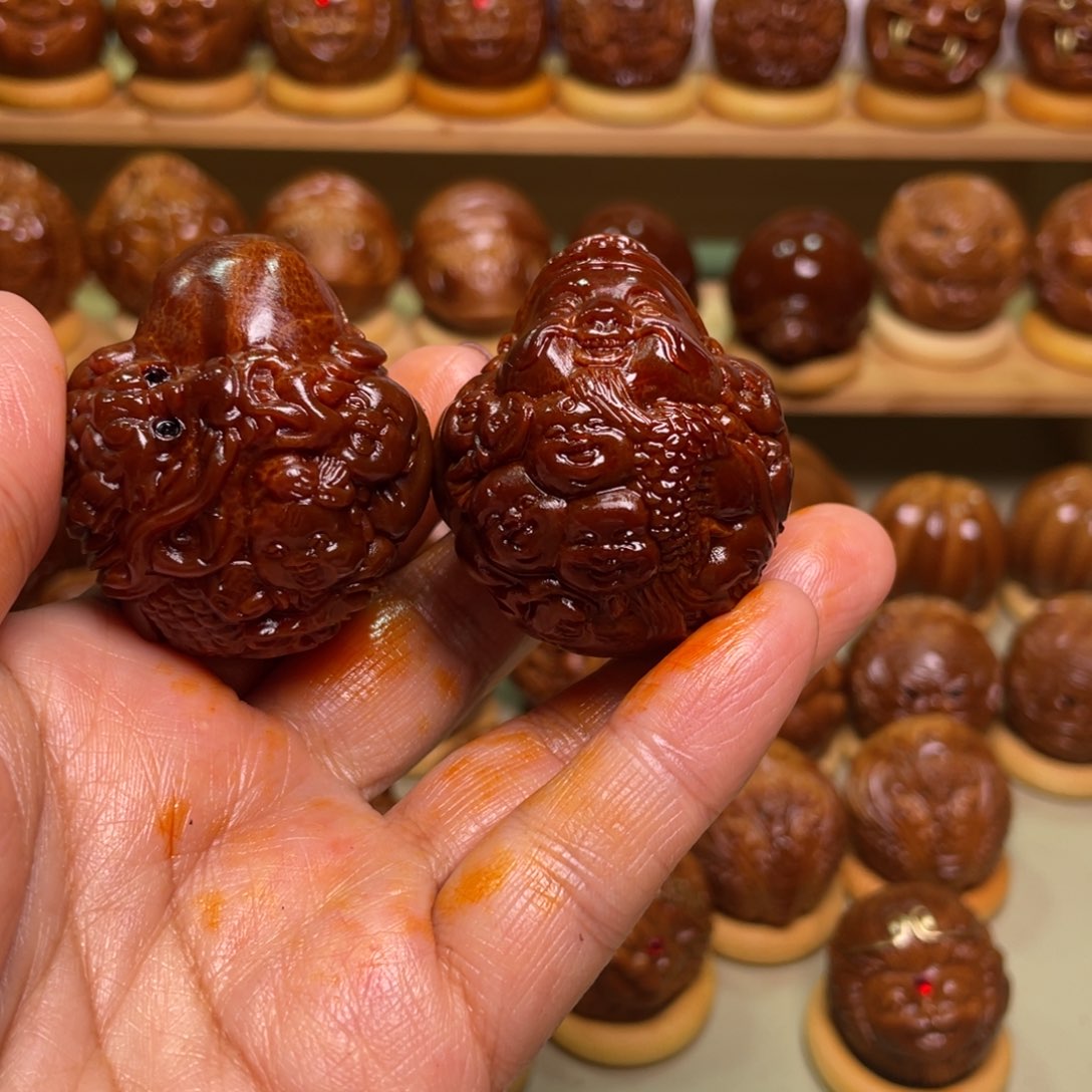 橄榄核手串/手链玉华三八九子龙财