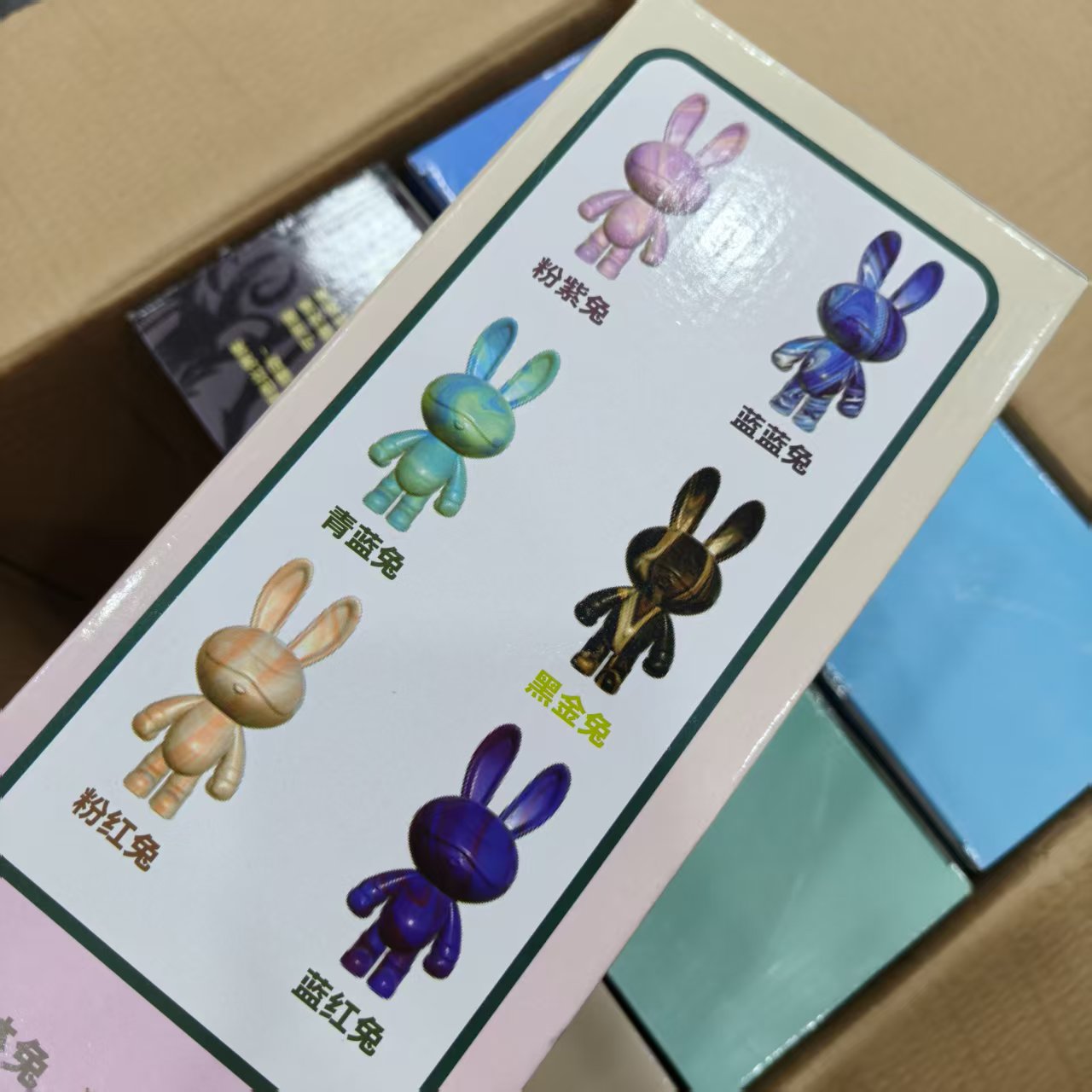 手工涂色/兔子玩具模型  不挑发1盒