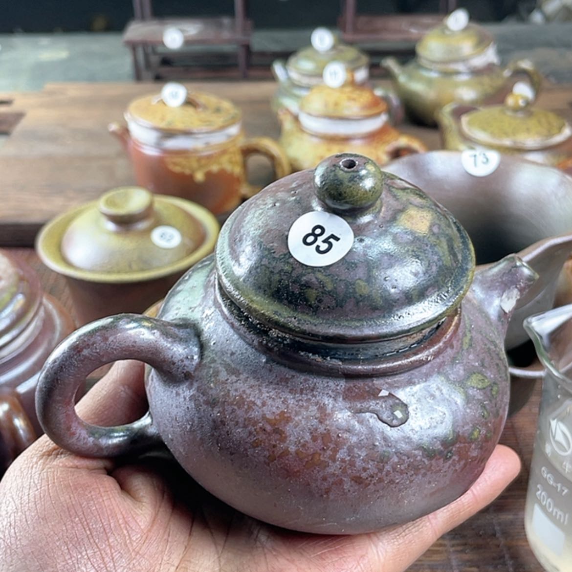 【闪购商品】青**影柴烧茶壶180毫升左右微瑕福利