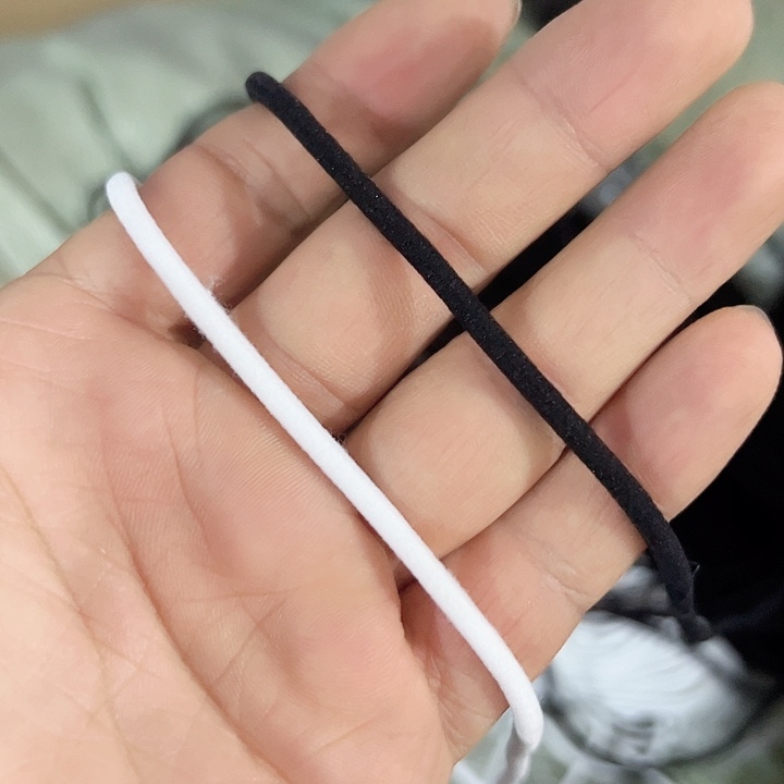 直径3毫米皮筋黑色白色各100码