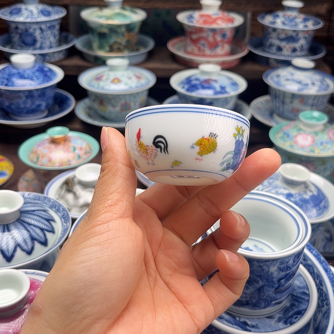 景德镇陶瓷鸡缸杯