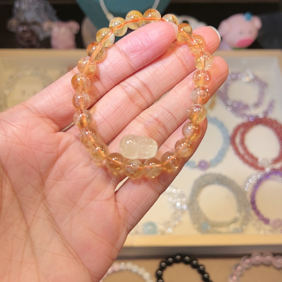 水晶手链未镶嵌黄