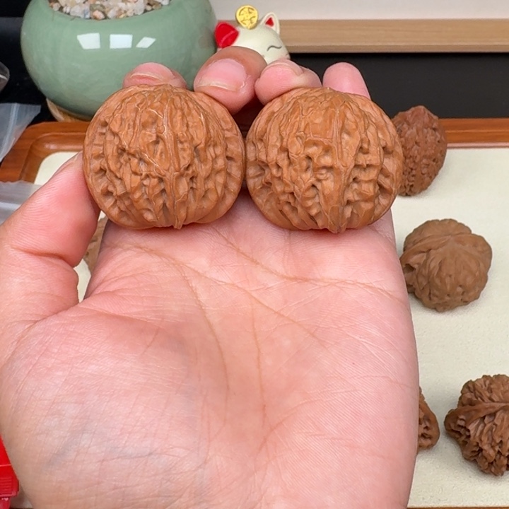 文玩核桃把件全品磨盘37
