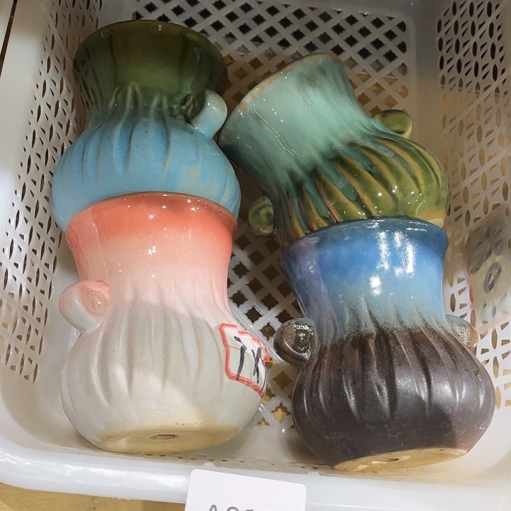 瓷片花盆多肉植物艺术品