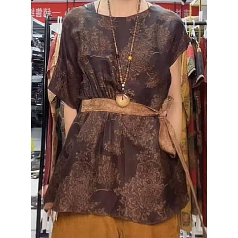 LL 2025新款牡丹优雅女式小衫上衣2069