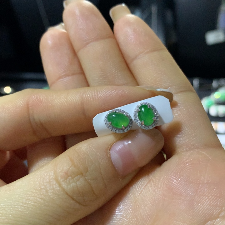 翡翠银S925镶嵌戒指