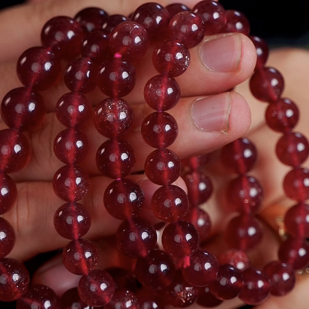 红色草莓晶手链-多样性发其一