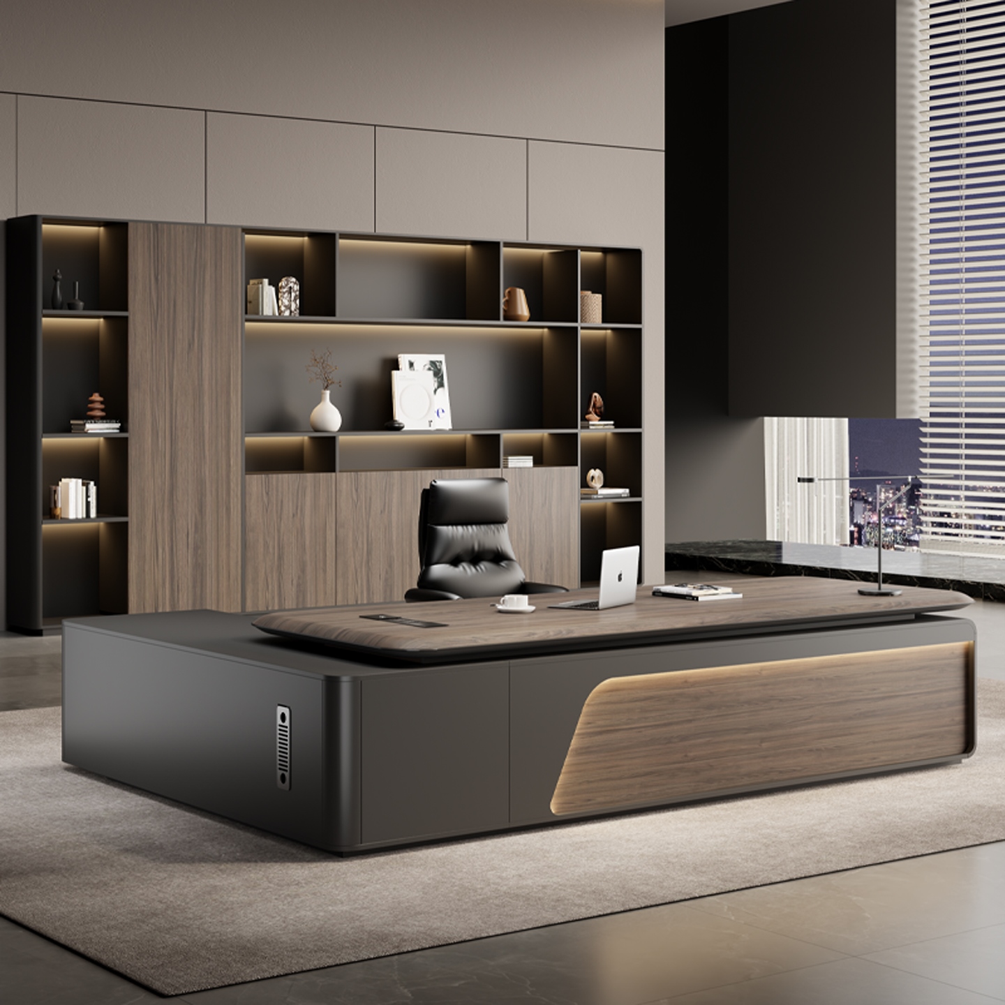 老板桌办公桌椅组合轻奢感简约现代总裁主管办公室大班台