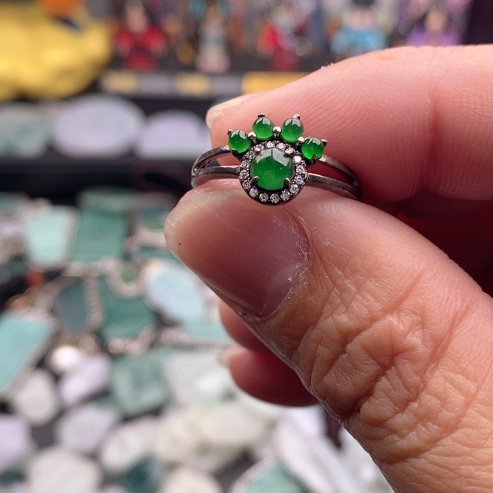 翡翠吊坠(不含链)银S925镶嵌