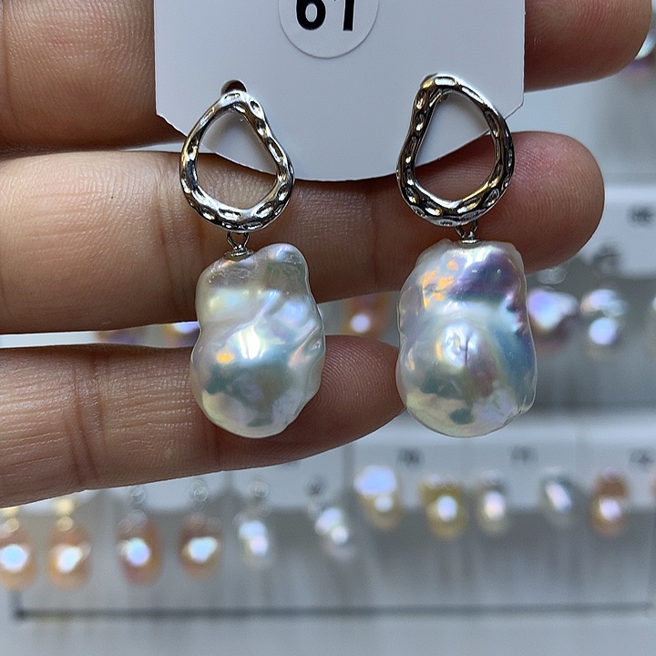 巴洛克银S925镶嵌淡水珍珠