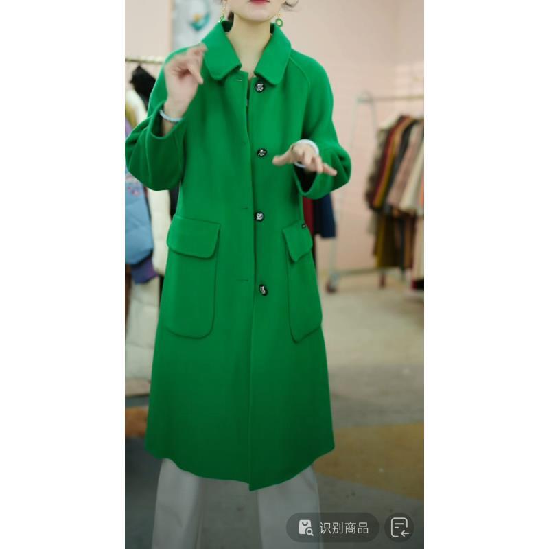 【F274】（微瑕）双面毛呢大衣秋冬女高级感外套