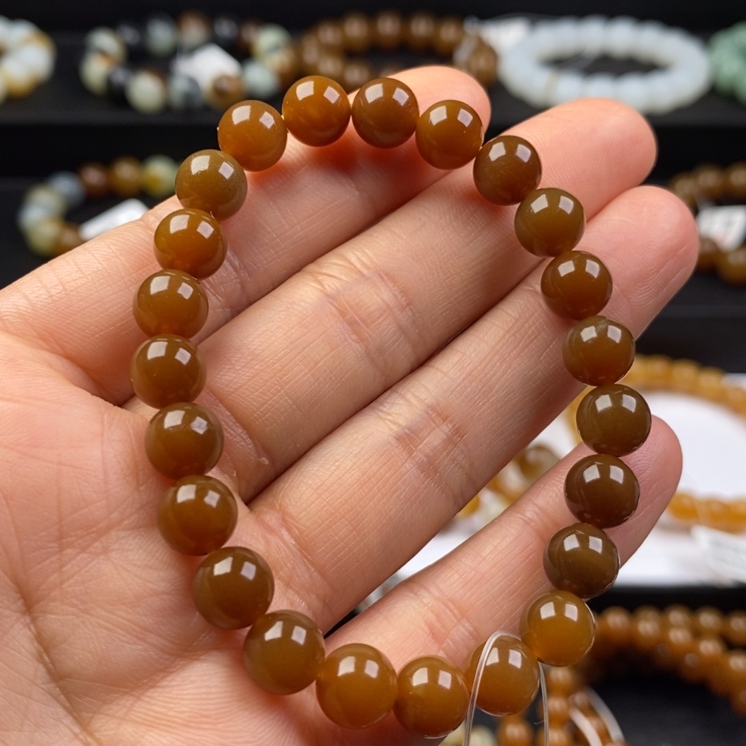 和田玉手串未镶嵌小*