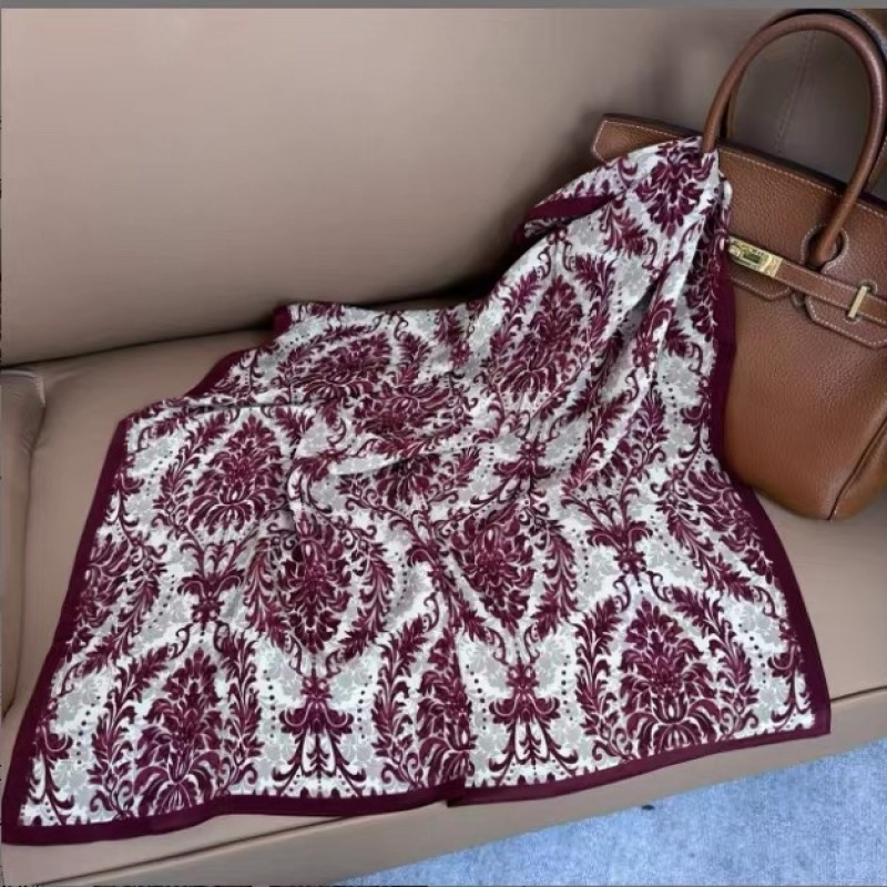 A058【红韵繁花】70*70防嗮百搭