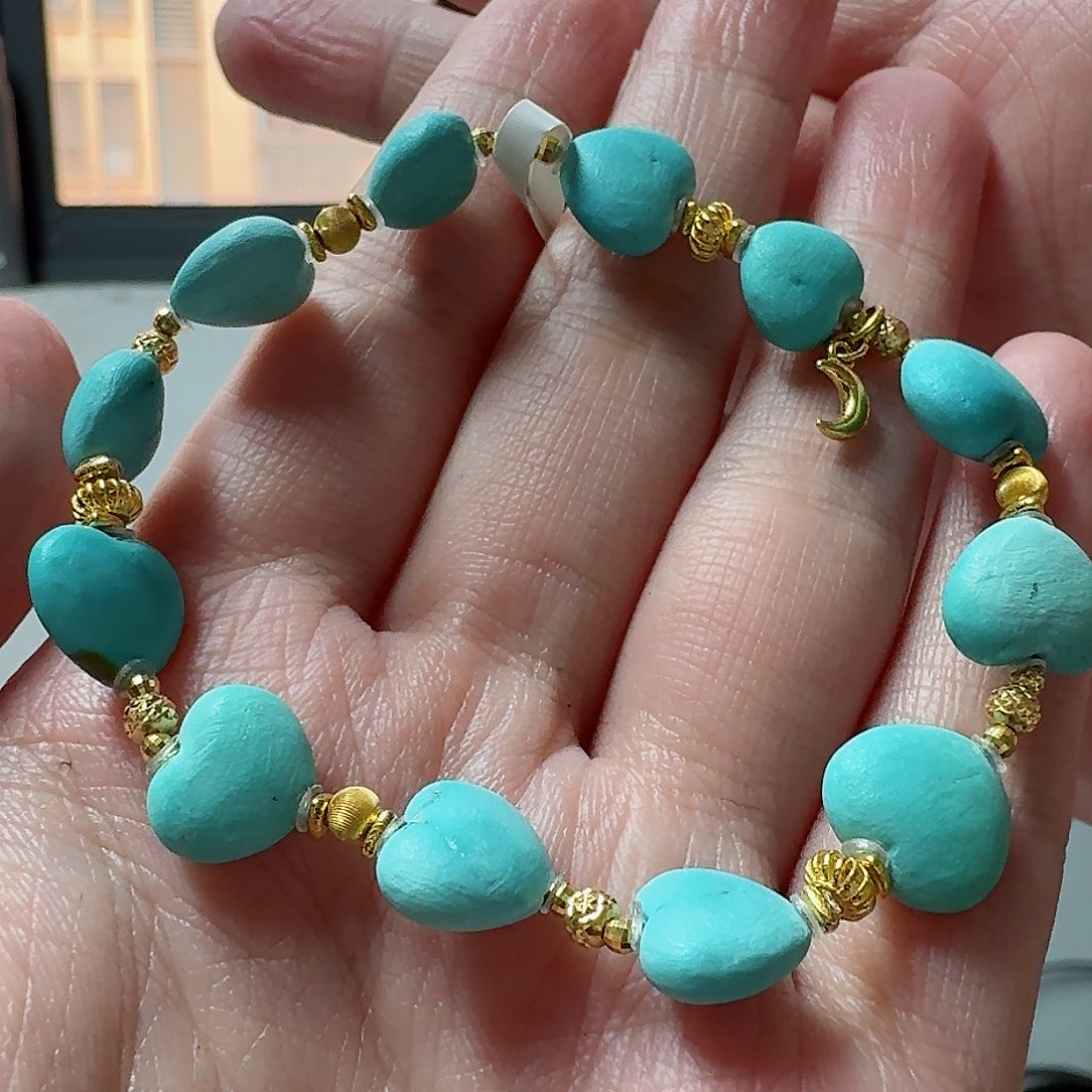 绿松石珠宝奇石18K金镶嵌