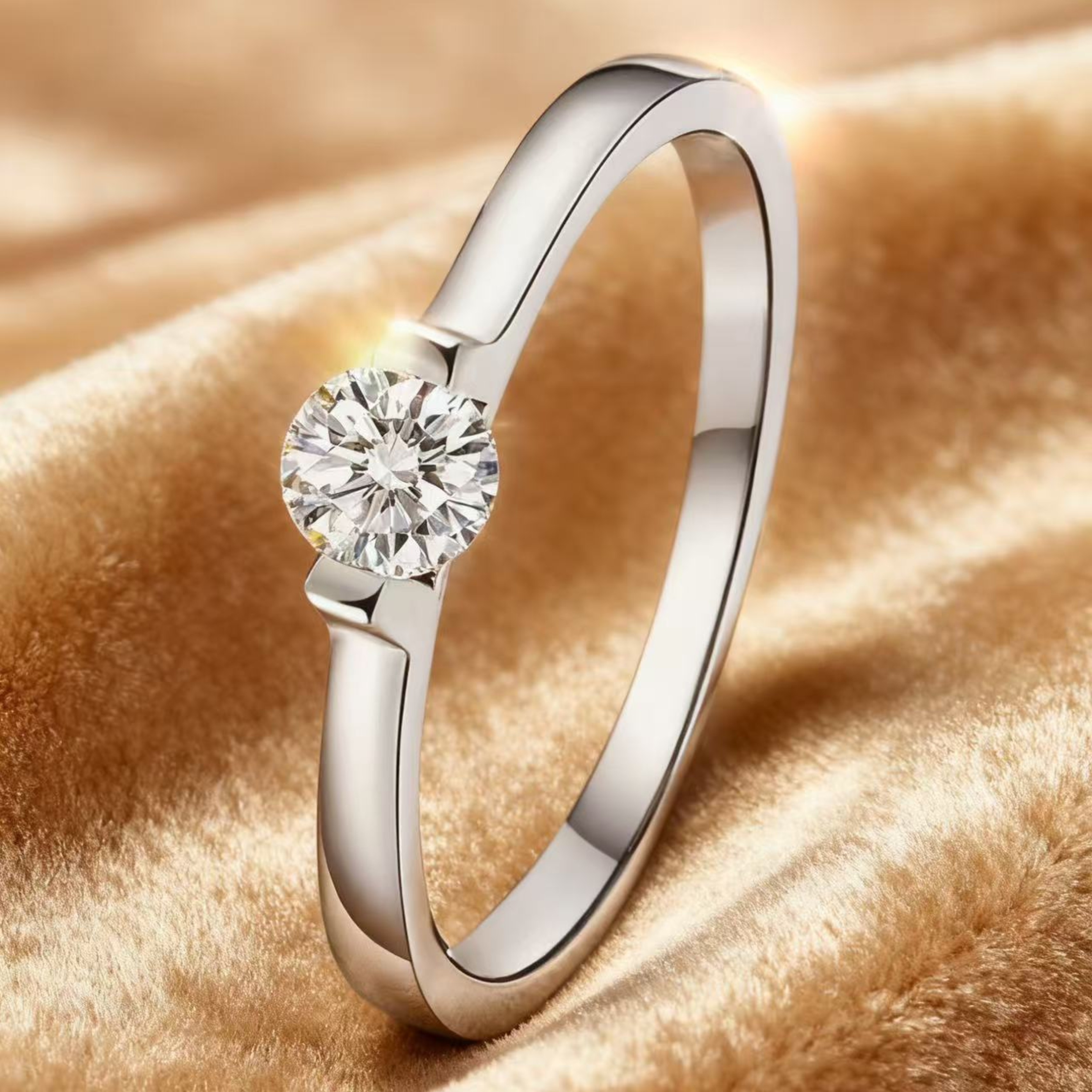 合金莫桑石戒指 A17-【光年】时光凝萃 光年映钻 轻奢显钻戒指