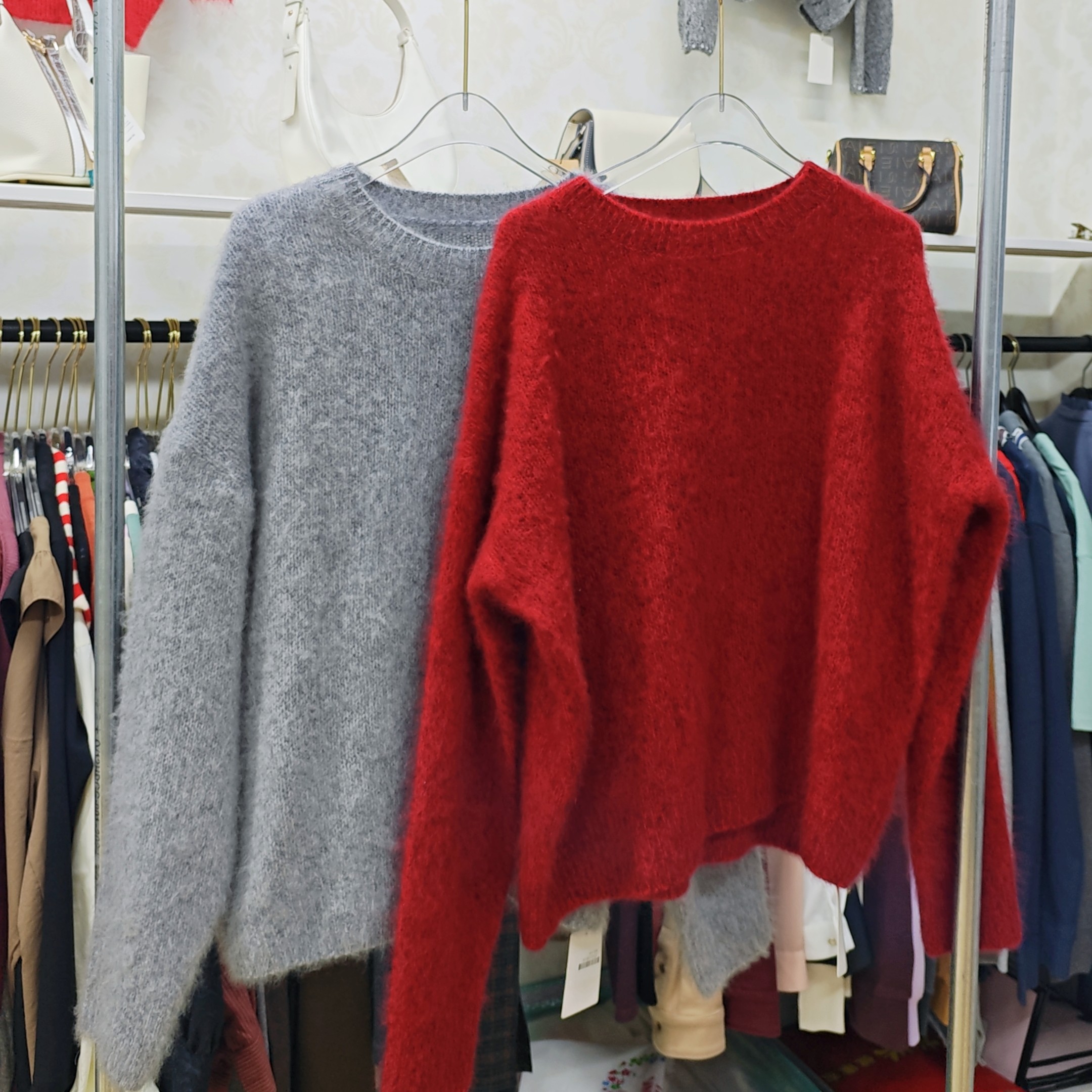 大码毛衣大码长袖洋气纯色减龄休闲