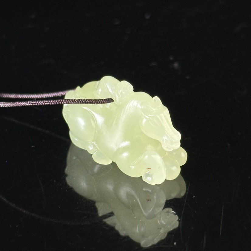 20世纪和田黄玉马上封侯吊坠 WZ0110065 *【上海兰馨】