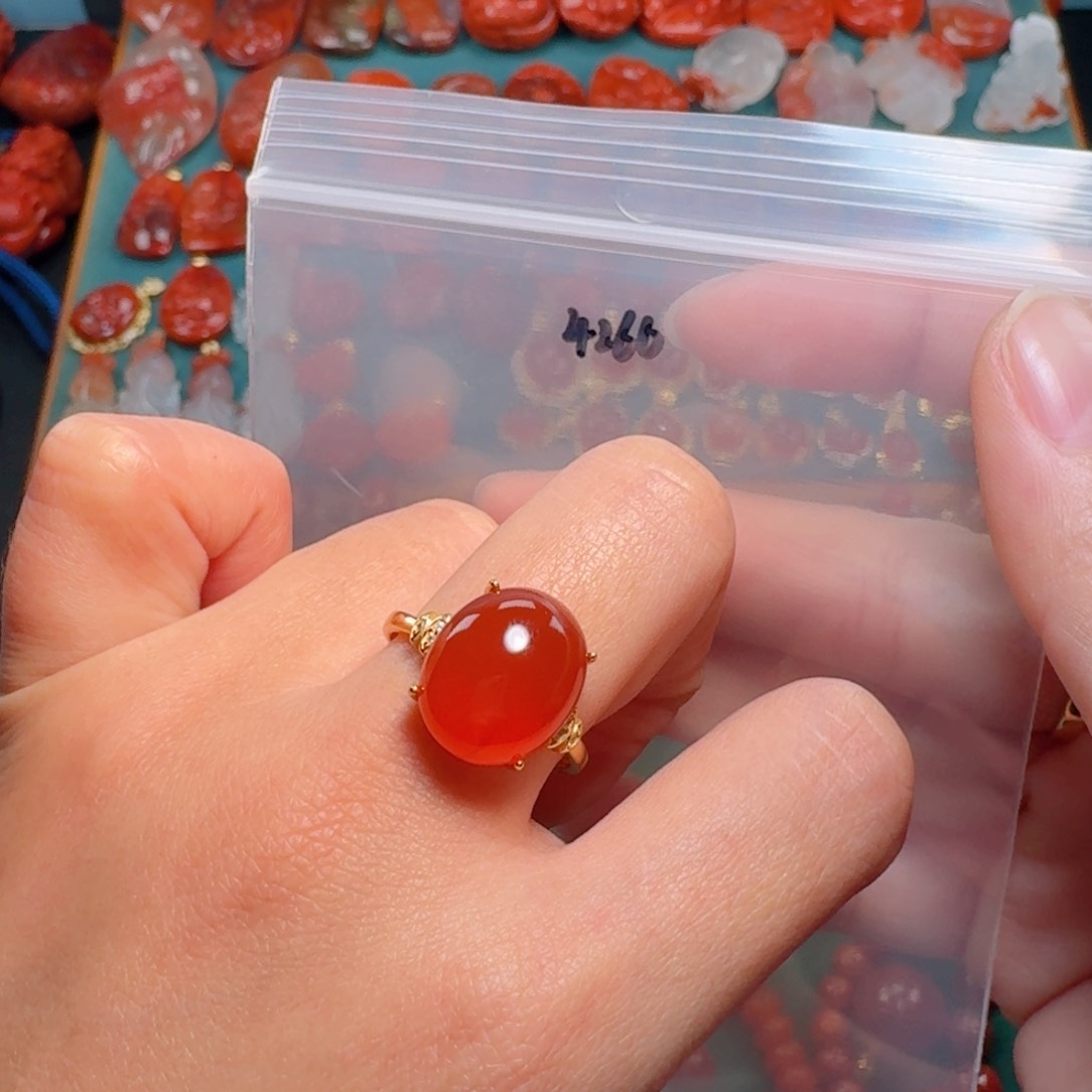 南红玛瑙南红银S925镶嵌