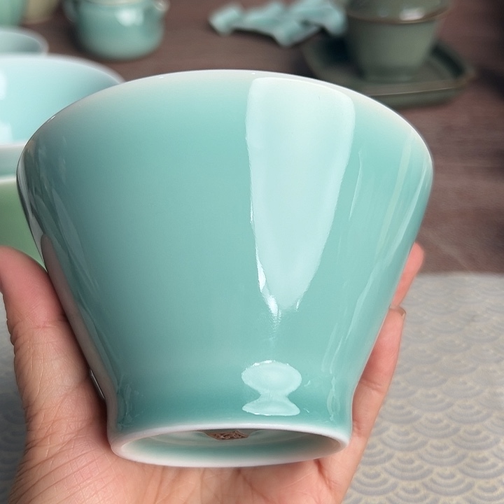 龙泉云间青瓷小米茶器