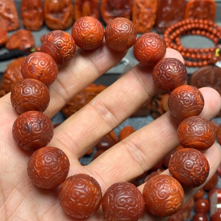 南红玛瑙手串未镶嵌16mm