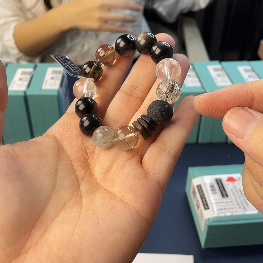 水晶手链银S925镶嵌