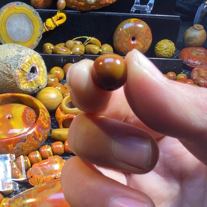 合金颈饰玛瑙/玉髓皮*虾