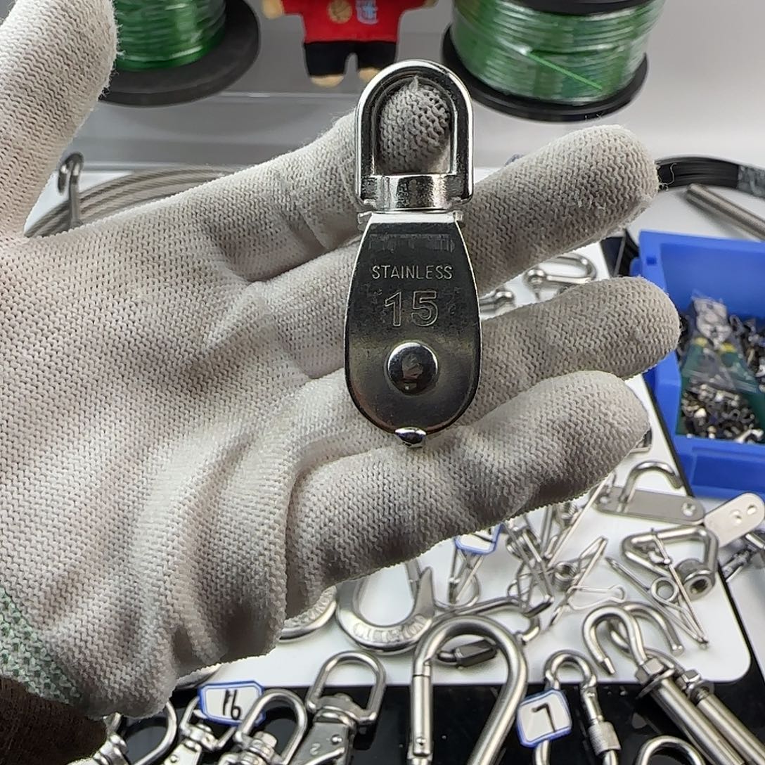 不锈钢单滑轮m15×2个