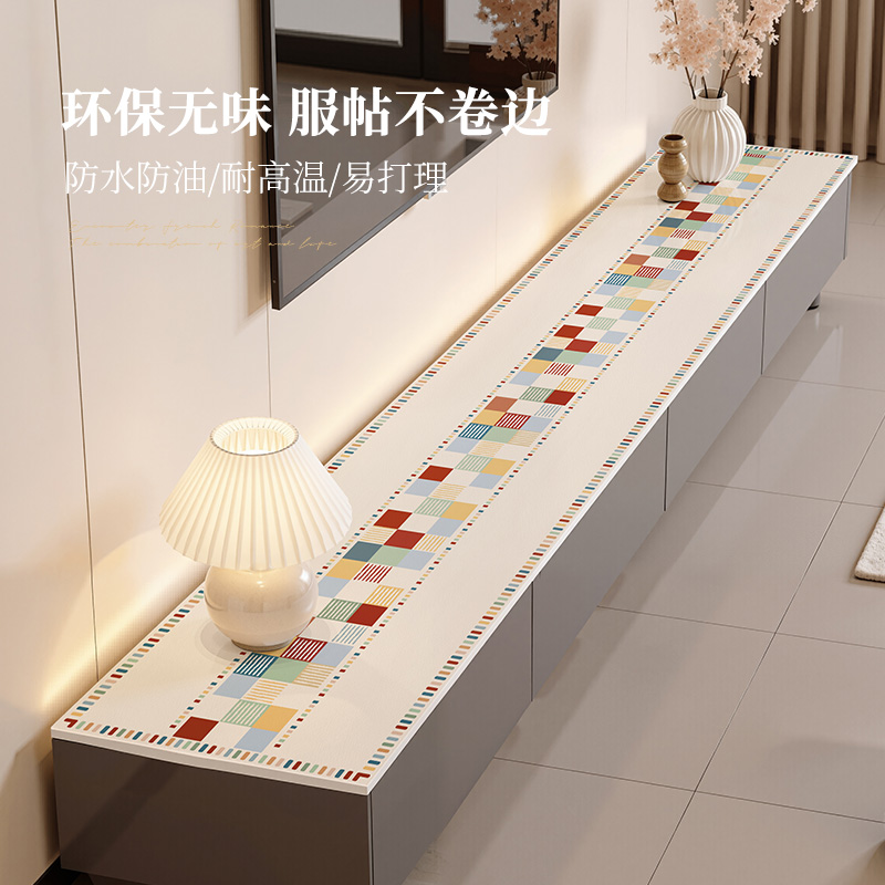 防水桌布茶几电视柜台面布垫子免洗简约桌垫餐边柜玄关台面垫家用