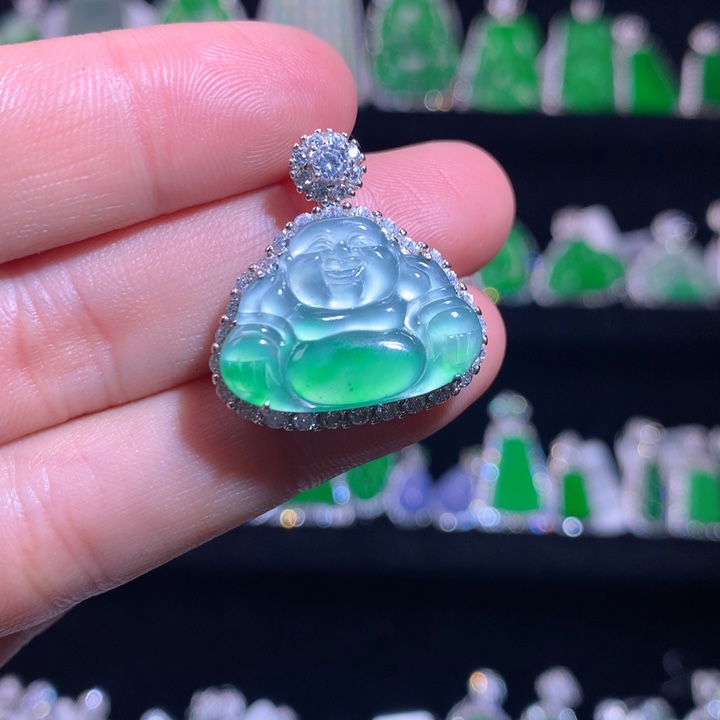 【闪购商品】颈饰银S925镶嵌翡翠天然翡翠