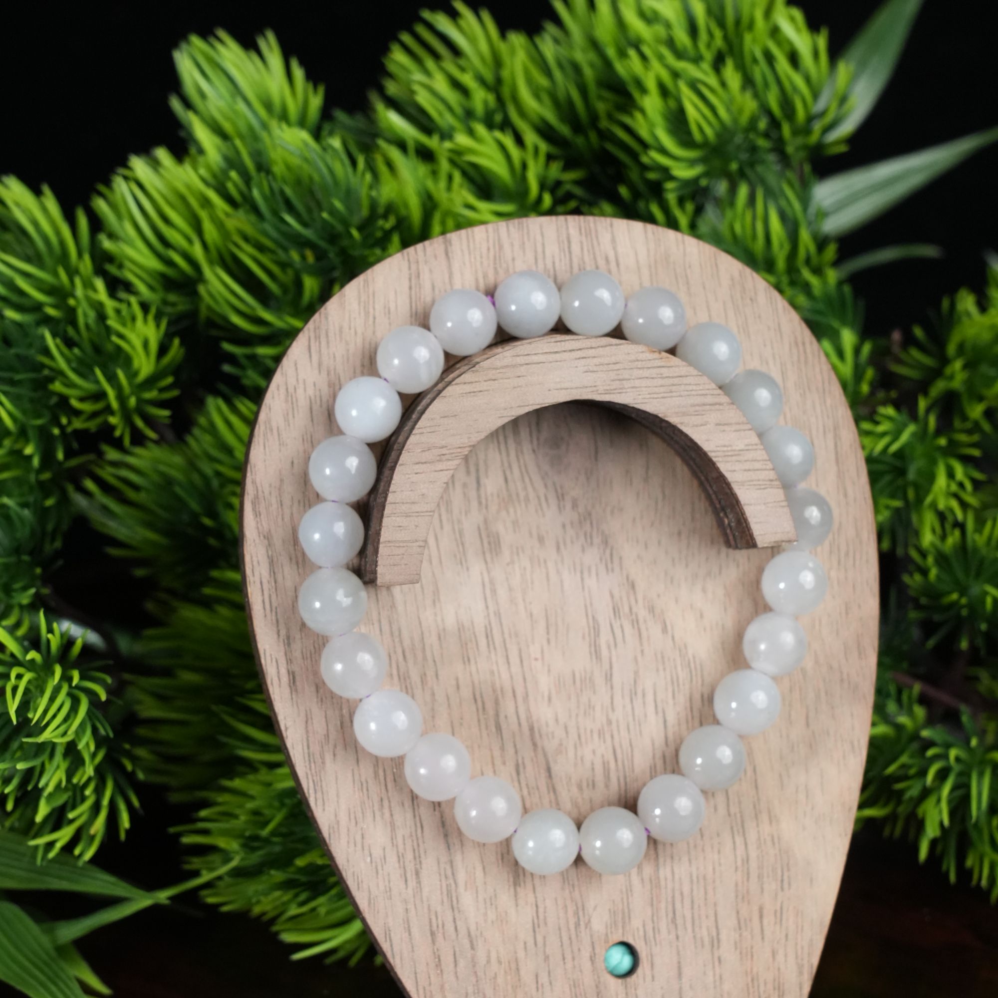 lot24  和田玉烟青手串/qg51130-178982 保利山东