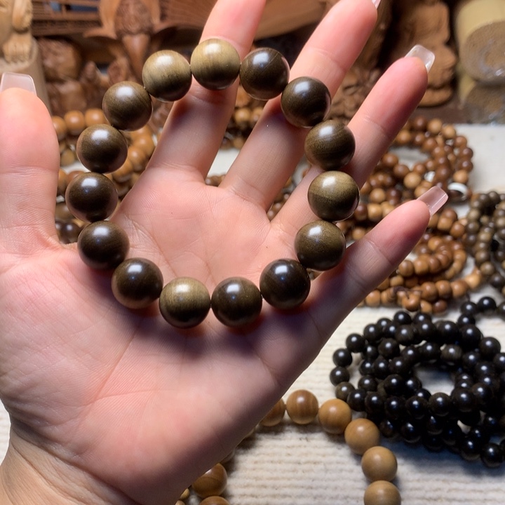 用***6檀香木手串/手链老山檀香阴沉1.5
