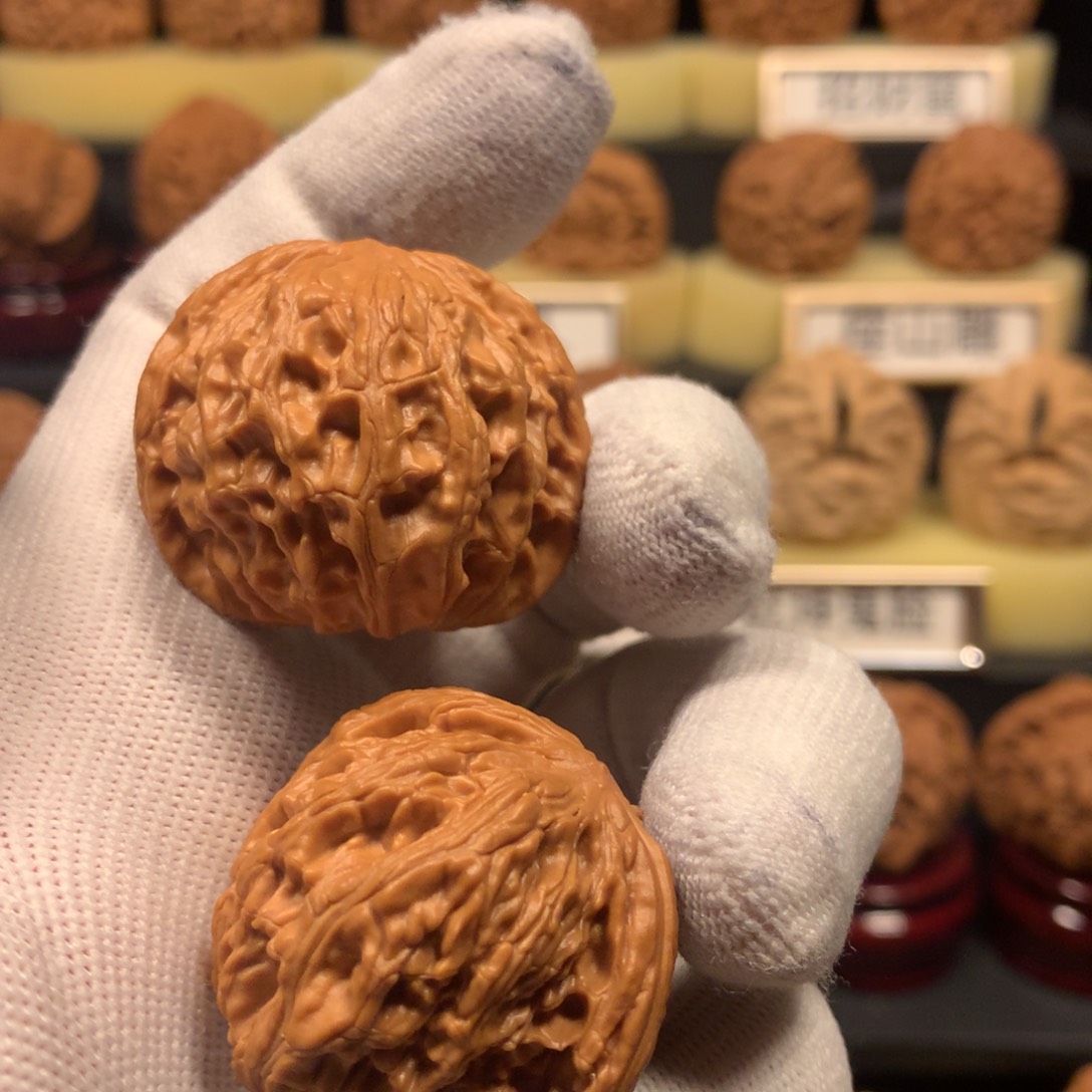 M***h文玩核桃把件磨盘核桃37