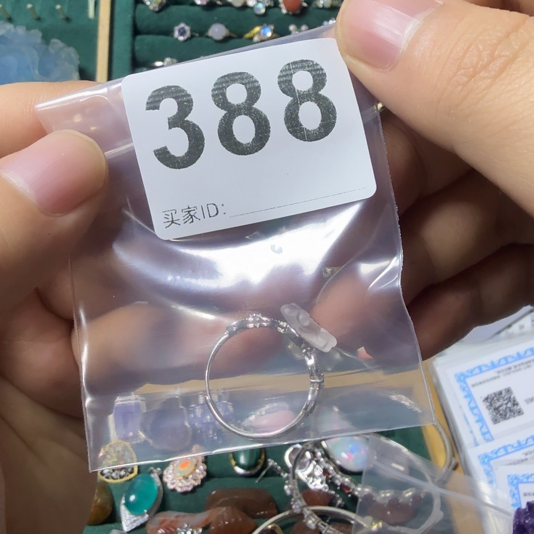 晚***情水晶戒指银S925镶嵌