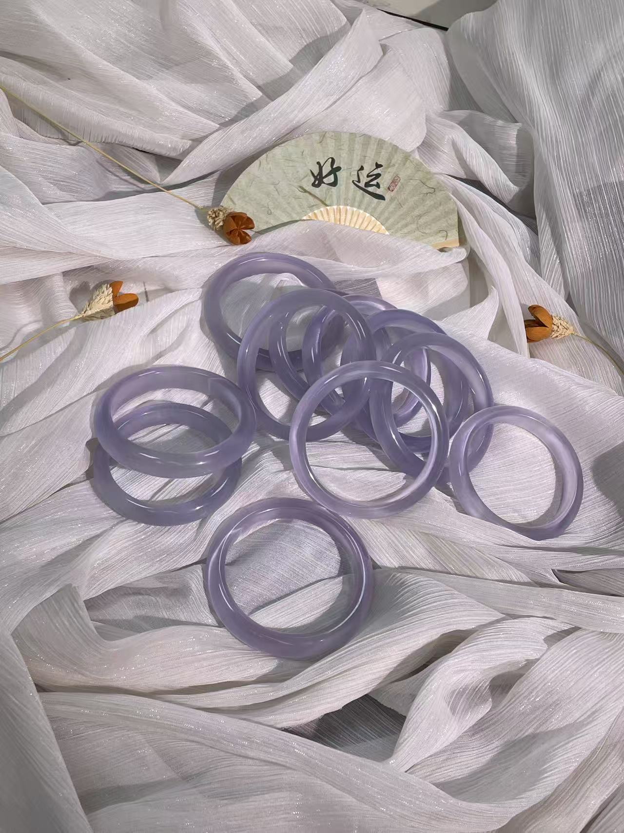 天然玉石手镯紫葡萄60