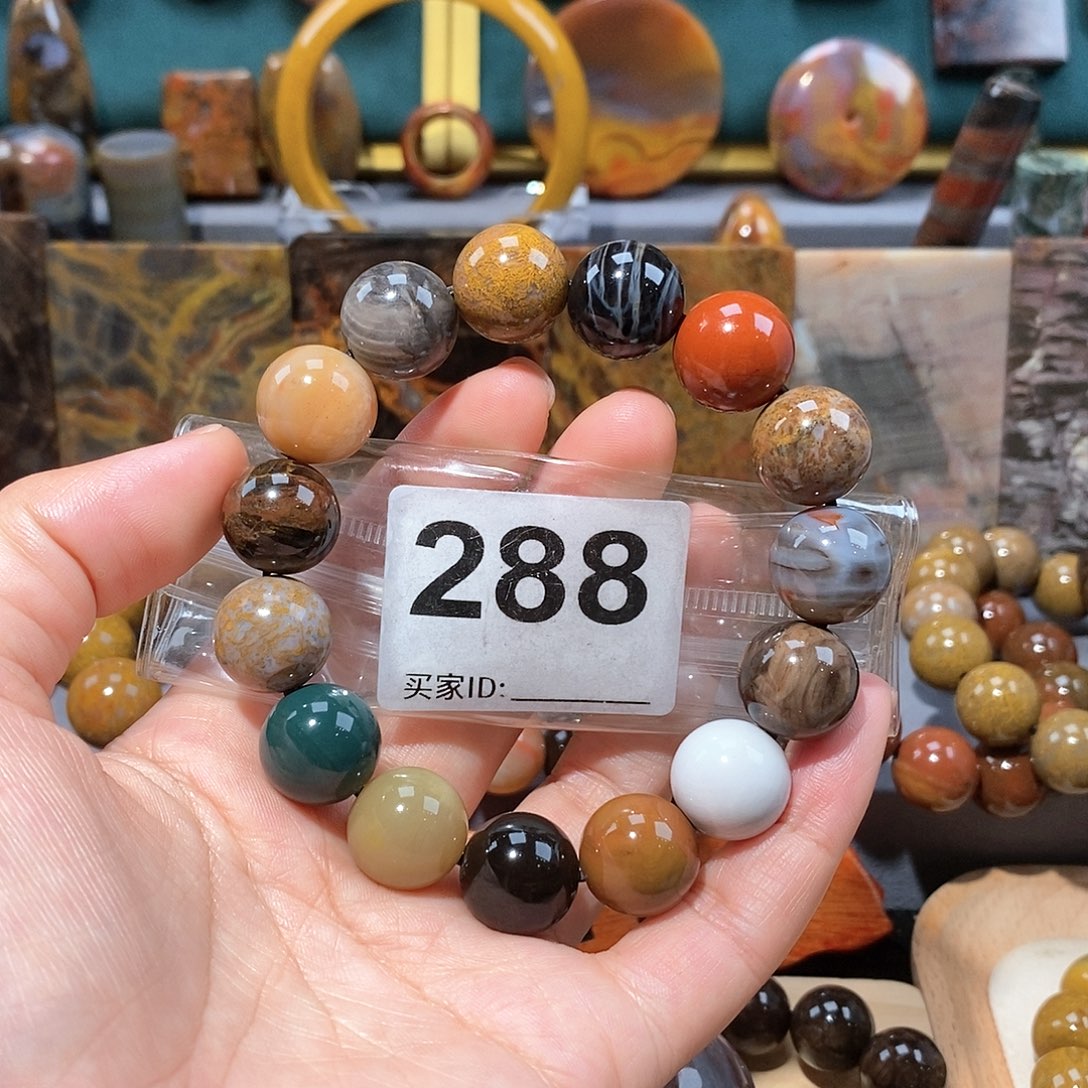 硅化玉天然北票硅化玉手串未镶嵌天然北票硅化玉手串